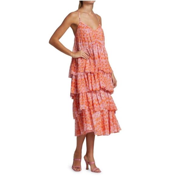 New Cinq A Sept Rachel Tiered Ruffle Midi
Dress Size 10 - Picture 8 of 15